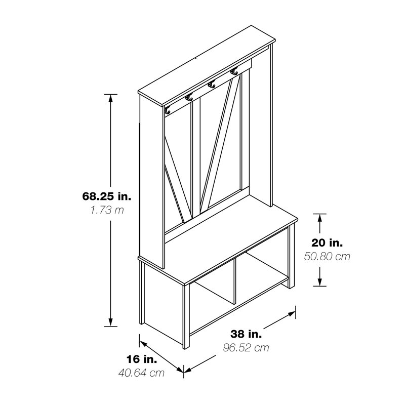 Wildon Home® Haymond Hall Tree 38'' Wide with Bench & Reviews Wayfair